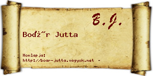 Boár Jutta névjegykártya